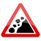 Landslide warning sign