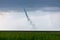 Landspout tornado over a farm field