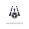 Lane departure warning icon. simple element illustration. isolated trendy filled lane departure warning icon on white background.