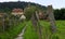 Lane in farm of Saxon village, Transylvania, Romania