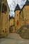 Lane with old building in old town of Sarlat, Perigord, France