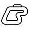 Lane racetrack icon outline vector. Track circuit