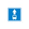 Lane for route vehicles flat icon