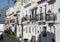 Lane with typical white spanish houses in Altea, Costa Blanca