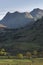 Langdale Pikes through the gap