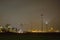 Lange Nelle is the lighthouse of the Belgian coastal city of Ostend. Night scene.