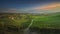 Langhe, path among the vineyards at sunset, La Morra, Piedmont, Italy