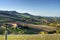 Langhe - View of Barolo and La Morra.