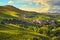 Langhe vineyards panorama, Barolo village, Piedmont, Italy Europe