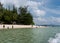 Langkawi beach with water and people