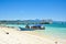 Langkawi Island, Kedah, Malaysia : 28th December 2020 - Landscape view of passengers boats at the beach