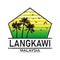 Langkawi malaysia Paradise Island Logo Template vector