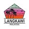 Langkawi malaysia Paradise Island Logo Template vector