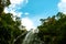 Langkawi, Malaysia waterfall and blue sky