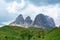 Langkofel or Sassolungo massif in Dolomites. Italy, Trentino Alto-Adige