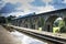 Langollen Canal at Chirk Train Passes on Viaduct