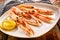 Langoustine Shellfish on Platter with Lemon Slices