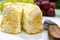 Langres, French cow milk soft cheese, creamy and crumbly with white rind