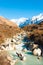 Langtang Gangchenpo Mountain Peak River Landscape