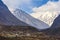 Langtang village valley and himalaya mountain, Nepal