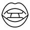 Language diction icon outline vector. Mouth therapy