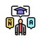 language skills primary school color icon vector illustration