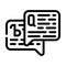 language speak line icon vector illustration