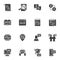 Language translate vector icons set