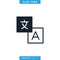 Language Translation Dictionary Icon Vector Logo Design Template