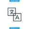 Language Translation Dictionary Icon Vector Logo Design Template