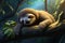 Languid Sloth sleeping. Generate Ai