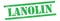 LANOLIN text on green grungy lines stamp