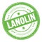 LANOLIN text on green round grungy stamp