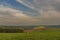 Lanscape near Kvasice village with green meadows and trees