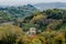 Lanscape of Tuscany panoramic day view, Italy