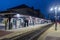 Lansdale train station platform with railway track in Lansdale, Pa. USA