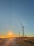 Lansdcape with wind turbines. Renewable energy on the middle of Serra da Freita Arouca Geopark, in center of Portugal