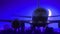 Lansing Michigan USA America Airplane Take Off Moon Night Blue Skyline Travel