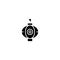 Lantern black icon concept. Lantern flat vector symbol, sign, illustration.