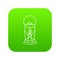 Lantern candle icon green vector