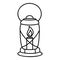 Lantern candle icon, outline style