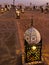 The lantern at the desert camp at night in Sahara Desert, Morocco
