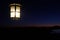 Lantern in front of Desert sky night time