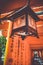 Lantern in Fushimi Inari Taisha shrine, Kyoto, Japan