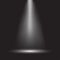 Lantern illuminates on a black background stylish. Spotlight