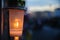 Lantern illuminating Pisa during the Luminara