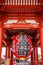 Lantern in Kaminarimon gate, Senso-ji temple, Tokyo, Japan