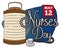 Lantern, Stethoscope and Sign ready for Nurses Day Celebration, Vector Illustration