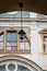 Lantern on window background. Details. Church of the Assumption of the Blessed Virgin Mary in Krakow, Poland