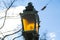 Lanterns lamp, blue sky, Munich